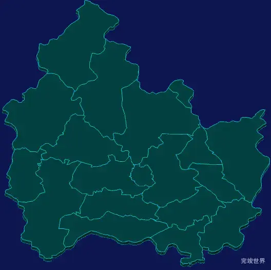 threejs随州市广水市geoJson地图3d地图